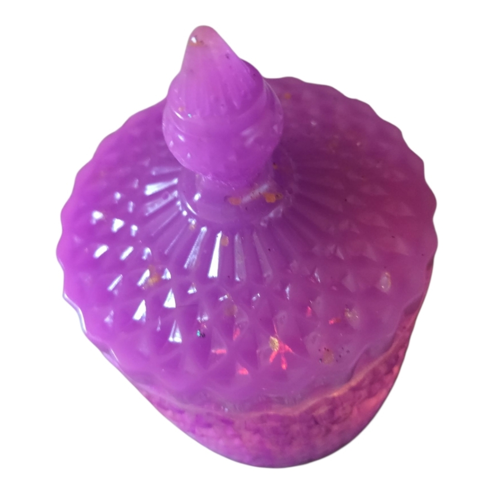 Purple Resin Jar Hand Crafted R004 - Picture 3 of 5
